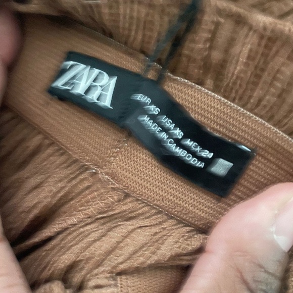 Zara Rust Brown Capris for Women - Picture 4 of 4